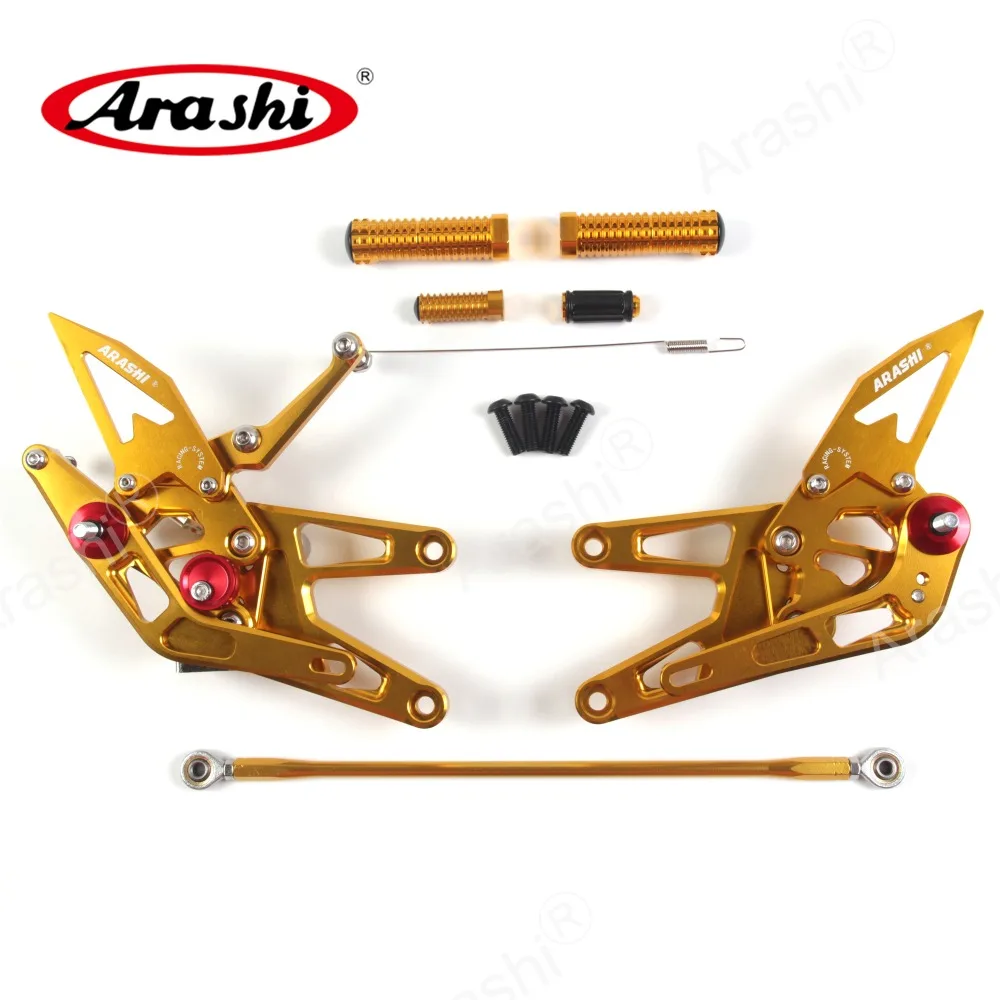 Arashi YZF-R6 с ЧПУ Регулируемая подножка для YAMAHA YZF R6 2003 2004 2005 подножки Rider задние наборы Rearset Подножка для ног алюминий