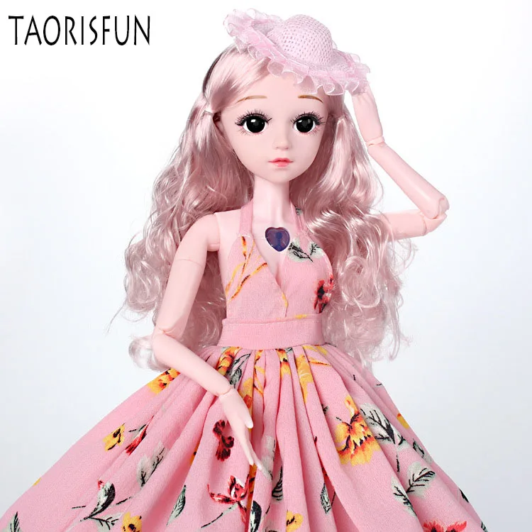 TAORISFUN платье для куклы Рапунцель Peluca, размер 60 см, аксессуары для кукол, Модное Длинное Платье Boneca, розовая игрушка принцессы для девочек