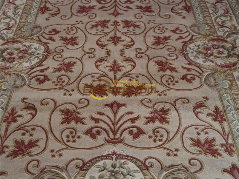 woven carpet aubusson french About-knotted Thick Plush Savonnerie 6.56' X 9.84' lx1511 129 gc85savyg28