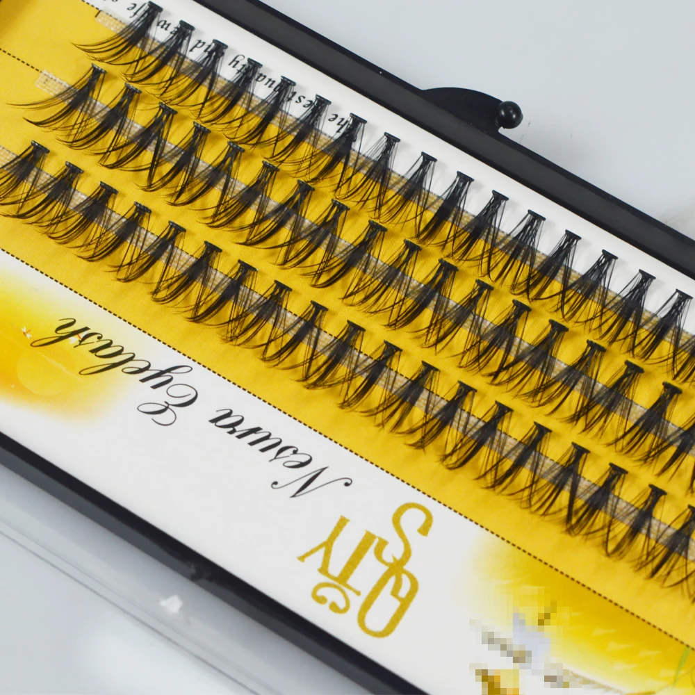 60pcs Natural Long 20d Mink Individual Eyelashes Professional Cluster