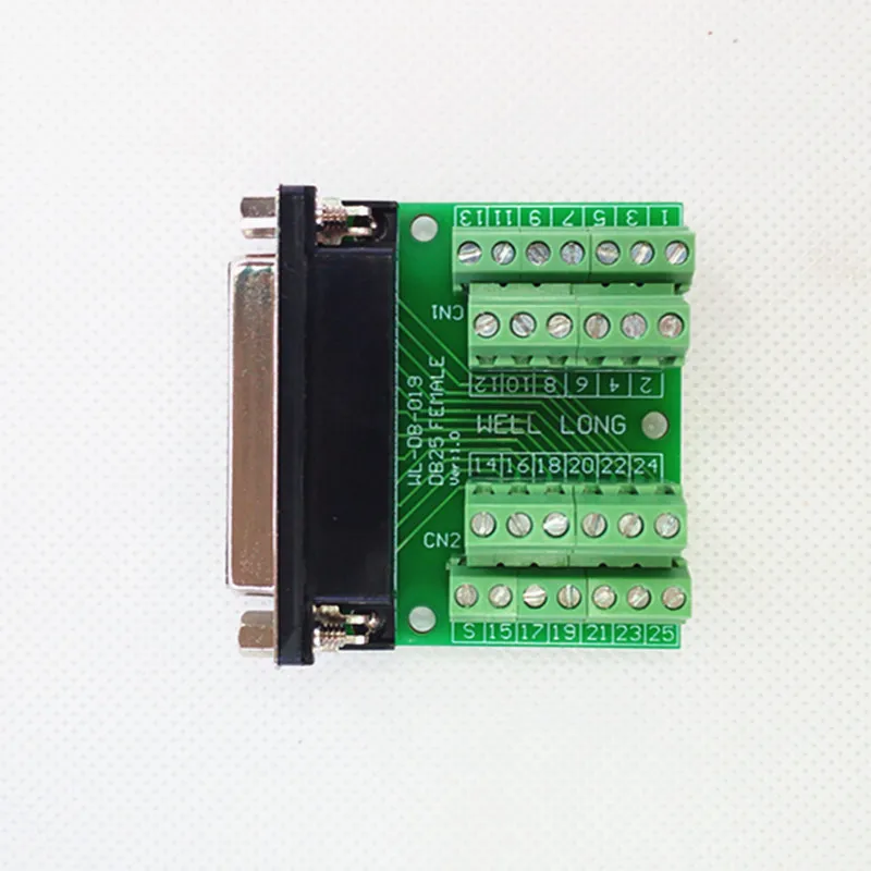 DB25 Женский Breakout Board, D'SUB верхняя переходная плата, клеммный блок DSUB модуль