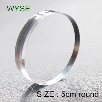 

WYSE High Transparency Round Acrylic Block Transparent Seal Clear Stamp Block for DIY Scrapbooking Photo Album Card Decorative