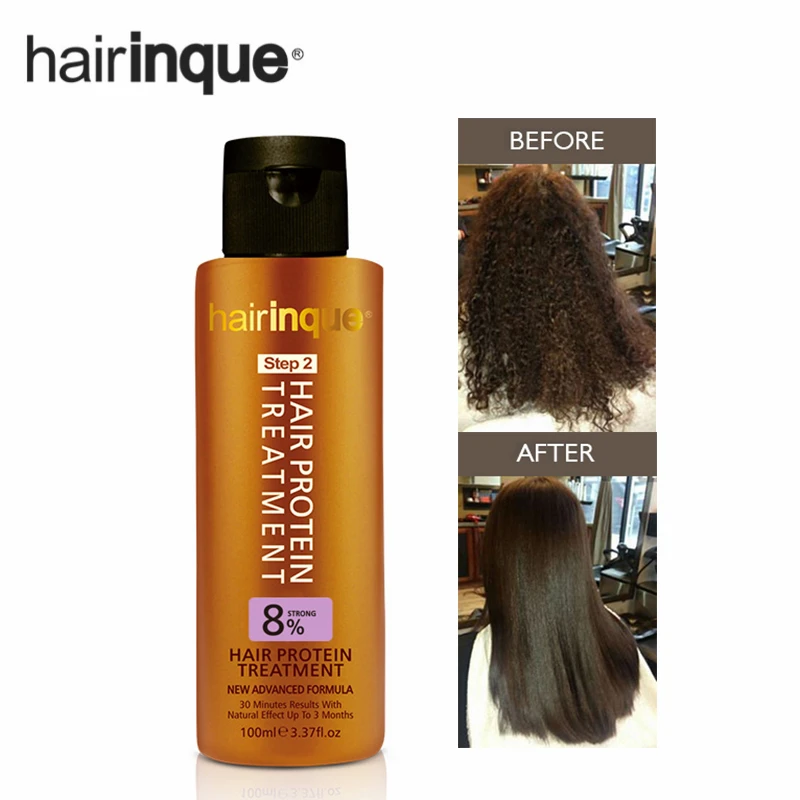 HAIRINQUE Brazilian Keratin Straightener Hair Treatment Contain 8% Formalin For Curly Repair Damaged Make Hair Smoothing 100ml