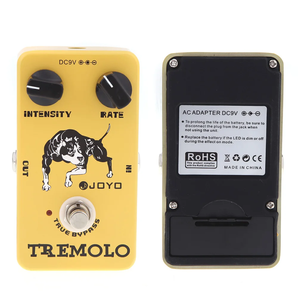 Joyo JF-09 тремоло гитарная педаль Stompbox из классических ламповых усилителей интенсивность Тон гитарный эффект педаль гитарные аксессуары