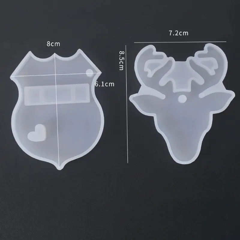 5Pcs Handmade T-shirts Elk Deer Cat Babysuit Pendant Molds Keychain Resin Mold Kit Epoxy Resin Jewelry Making Tools