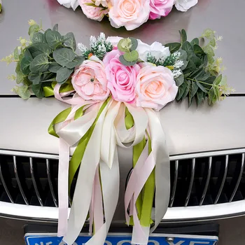 

WEDDING CAR DRESS UP SUPPLIES SIMULATION ROSE WEDDING PARTY DECORATION ARTIFICIAL GARLAND WEDDING DECORATION FLOWERS