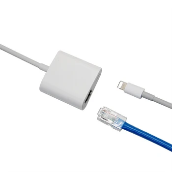 

High-speed iOS device conversion cable USB3.0 RJ45 Ethernet converter used for all iPhone/iPad series, with PD fast charging
