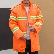 Дорожная транзитная дорога защитный Дождевик куртка брюки Сплит хлопок Плащ с светоотражающий пояс ветрозащитный водонепроницаемый костюм DFW088