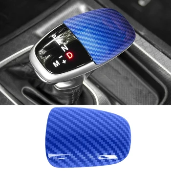 

Blue Carbon Fiber Gear Shift Knob Cover Trim for Dodge Challenger 2015-2019 Car Interior Accessories