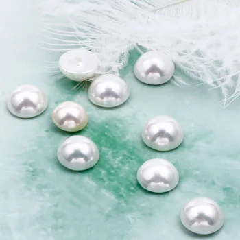 

15Pcs/Lot Half Round Imitation Shell Pearl Loose Pearls Beads For Necklace Earring Parts DIY Jewelry Making Findings Handmade