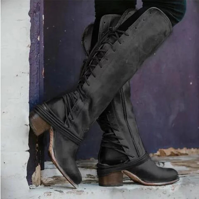 Классические ковбойские сапоги вестерн с вышивкой для женщин, кожаные женские ковбойские ботинки обувь на низком каблуке женские сапоги до колена теплые сапоги dd415