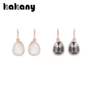 

Kakany 2020 High Quality Fashion Rose Gold Black Hematite Pendant Earring Pair Female Original Luxury Party Jewelry Gift