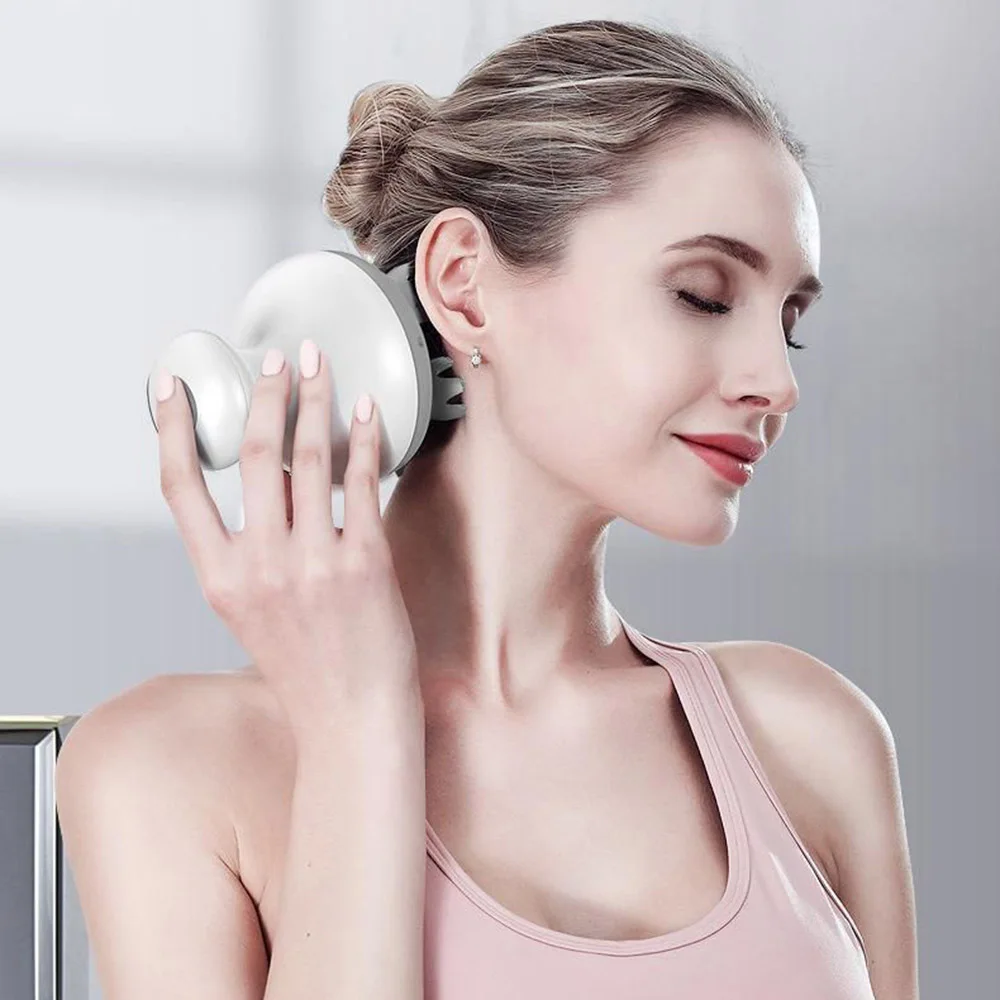 Head Massager Scalp Kneading Vibration Relaxing Skin Relieving Fatigue Massage Wireless Portable De