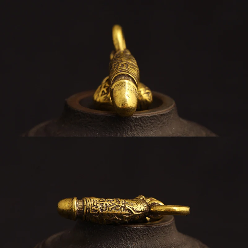 brass men penis keychain pendant (2)