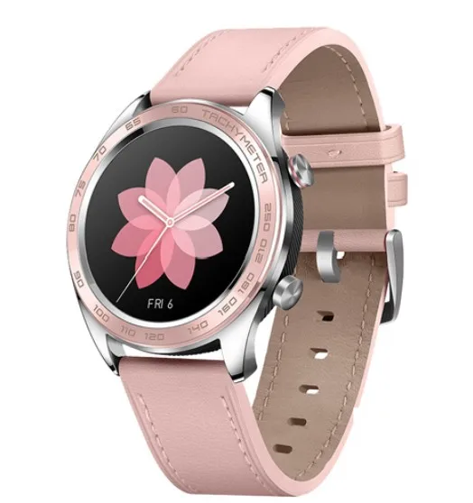 Apricot Huawei Honor Watch Dream ceramic face smartWatch NFC GPS трекер сердечного ритма трекер сна 5ATM водонепроницаемый рабочий 7 дней - Цвет: Apricot