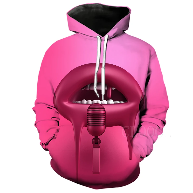 Hoodies 7 Осень Harajuku губная помада 3D толстовки для женщин и мужчин Толстовка плюс размер с длинным рукавом Одежда сексуальная губы печатных Женский Повседневный пуловер - Цвет: Hoodies 7