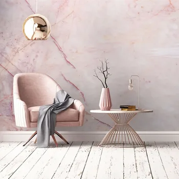

Custom 3D Wallpaper Modern Pink Marble Murals Living Room TV Sofa Bedroom Background Wall Papers For Walls 3 D Papel De Parede