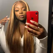 4 27 peluca Ombre hueso recto peluca con malla frontal 13x4 13x6x1 marrón encaje de colores frente pelucas de cabello humano cierre 4x4 peluca 180%