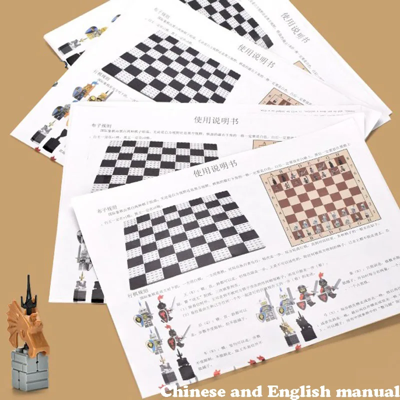 Jogo de xadrez internacional viagem dobrável tabuleiro xadrez conjunto  blocos brinquedos adultos crianças mini tijolos crianças presentes  educativos - AliExpress