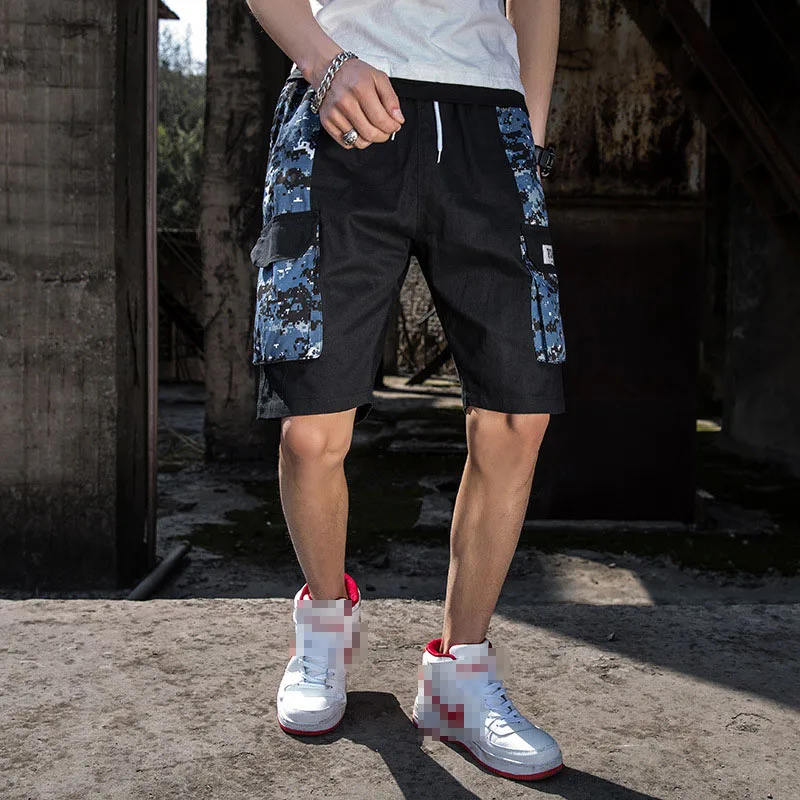 Men's camouflage Pockets Cotton Linen Shorts Casual Shorts Drawstring Printed Shorts Sportwear Beach Summer 2019 fashion