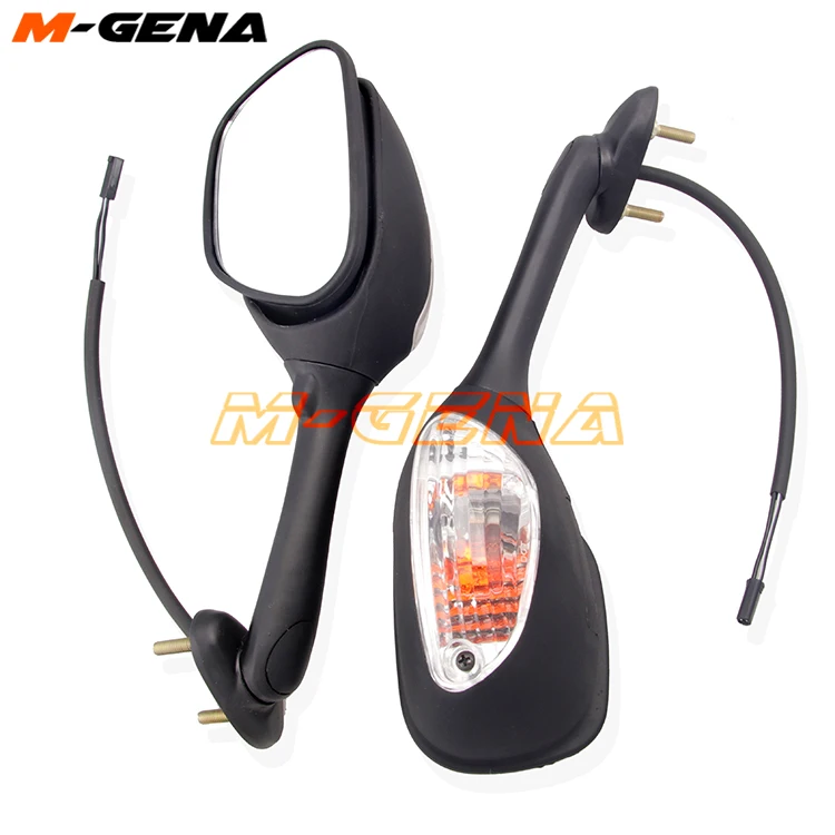 Motorcycle Rearview Side Mirrors For GSXR 600 750 1000 with Turn Signal Light K5 K6 K7 K8 2005 2006 2007 2008 2009 2010