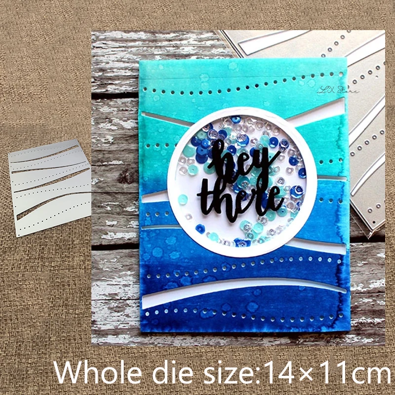 

Металлический трафарет XLDesign для рукоделия, форма, волнистая Обложка, пластина, украшение, альбом для скрапбукинга, бумажная карта, ремесло, тиснение, высечки