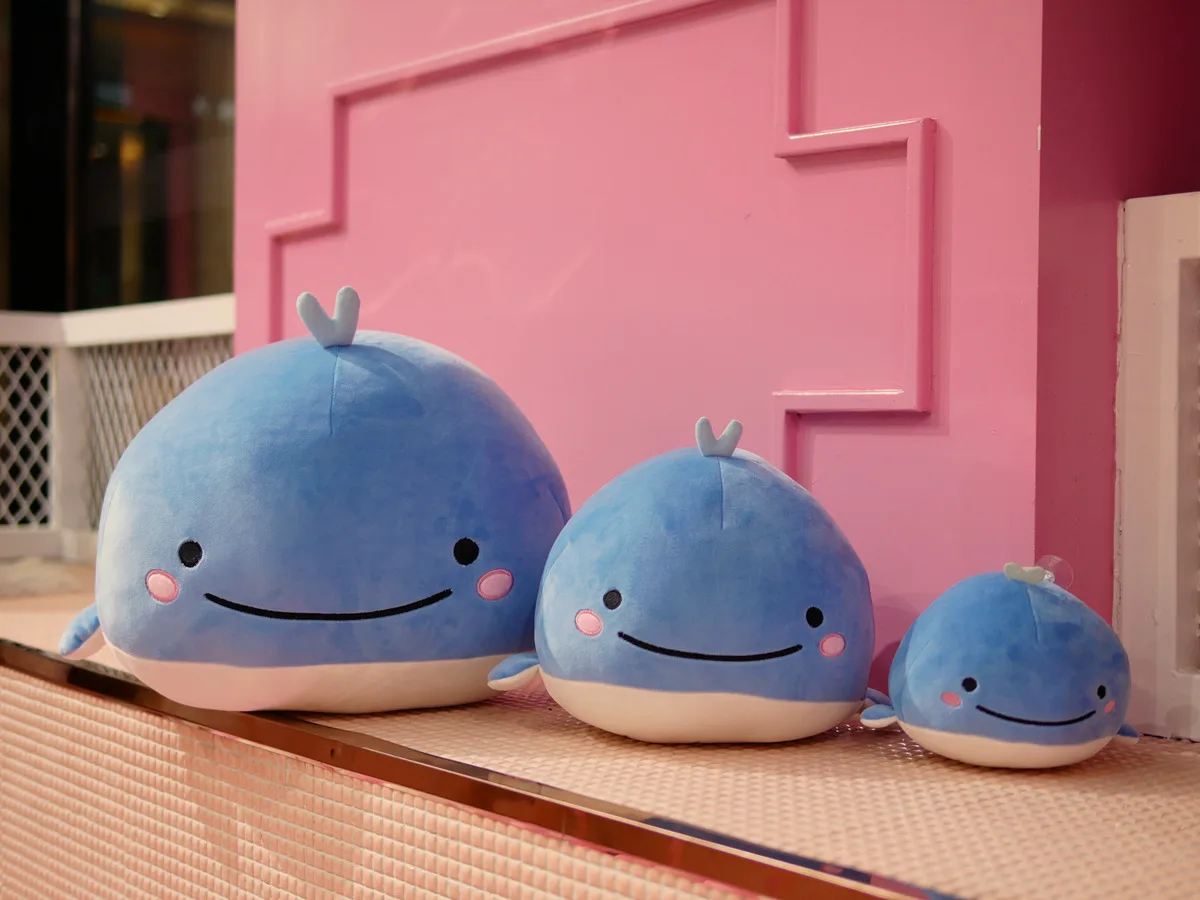 

15CM Cute Down cotton whale plush toy super soft dolphin pillow Stuffed toys high quality Aquatic creatures birthday gift