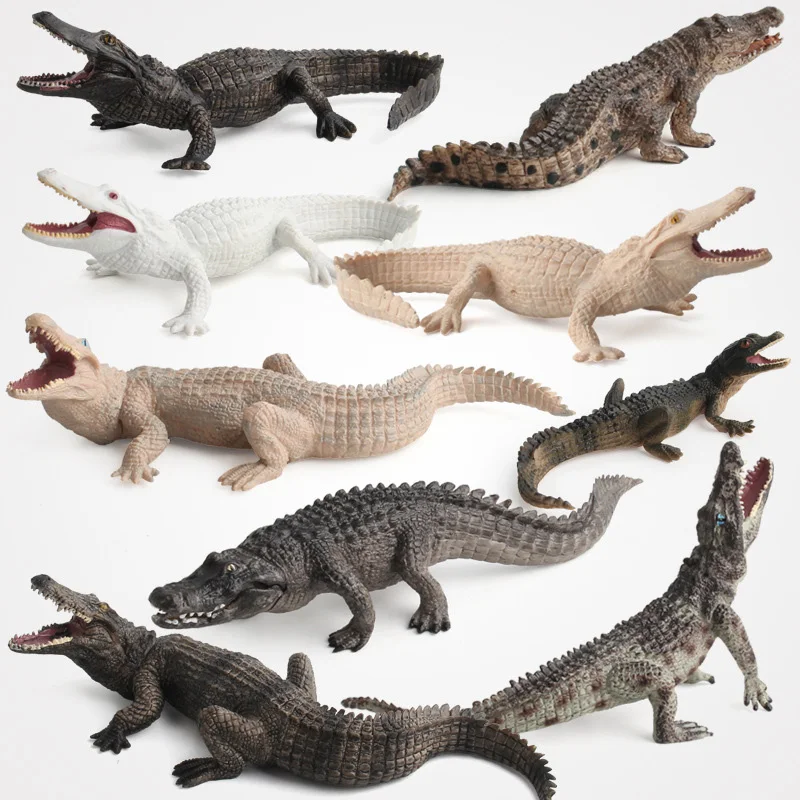 9 Kidns Sandtable сцена игрушка Моделирование дикий крокодил коллекционные игрушки Фигурки крокодил Диких Животных Фигурки детей животных