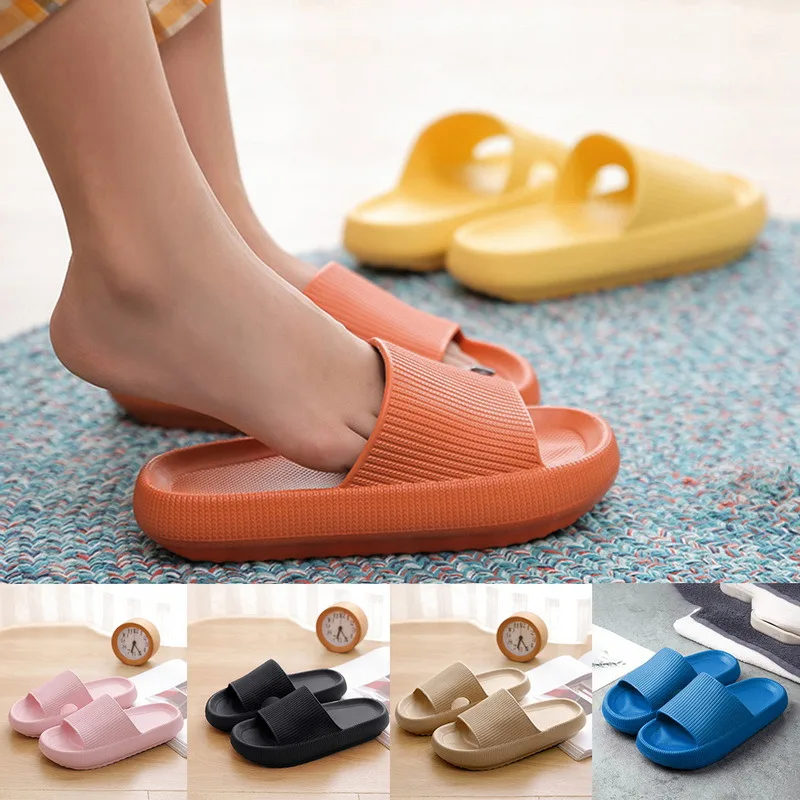 Women Thick Platform Slippers Summer Beach Eva Soft Sole Slide Sandals Leisure Men Ladies Indoor Bathroom Anti-slip Shoes Drop