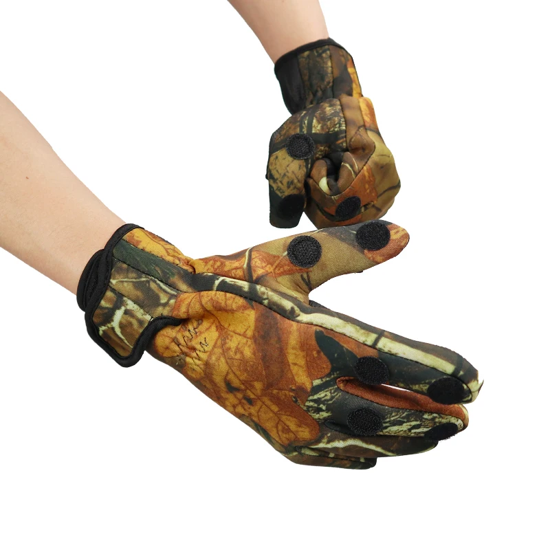 Fishing Gloves Waterproof Mitten Three Fingers Cut Anti-slip Winter Climbing Glove Hiking Camping Riding Outdoor | Спорт и
