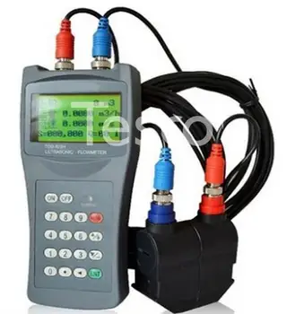 Online Portable Ultrasonic Flowmeter Water Digital Flow Meter Sensor Counter Indicator Flow Device Caudalimetro DN15-100mm DN50-700mm