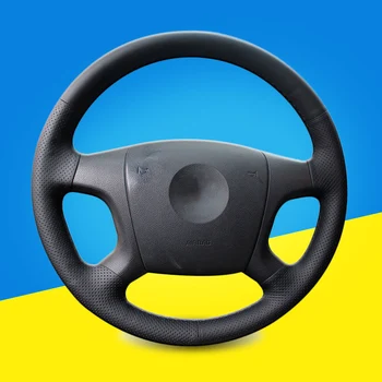 

Auto Braid on the Steering Wheel Cover for Old Skoda Octavia 2005-2009 Fabia 2005-2010 Interior Car Steering Wheel Cover Styling