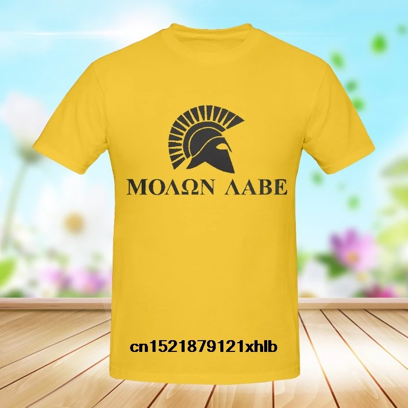 Мужская футболка Новая Glory Molon Labe шлем военный зеленый оливковый для SizeS 4XL wo
