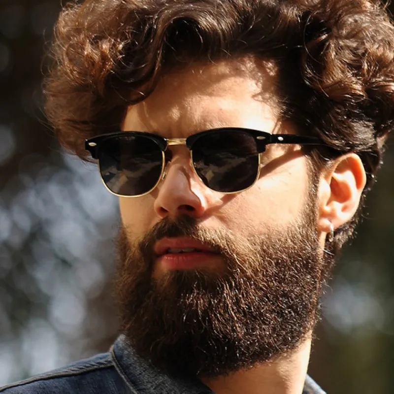 Квадратные Солнцезащитные очки для мужчин и женщин, фирменный дизайн, полудрагоценные солнцезащитные очки, ретро металлические очки, UV400 Oculos De Sol