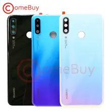 Funda trasera para Huawei P30 Lite de 6,15 pulgadas, carcasa para Panel de cristal de puerta trasera Nova 4e para Huawei P30 Lite, funda para batería + lente para cámara