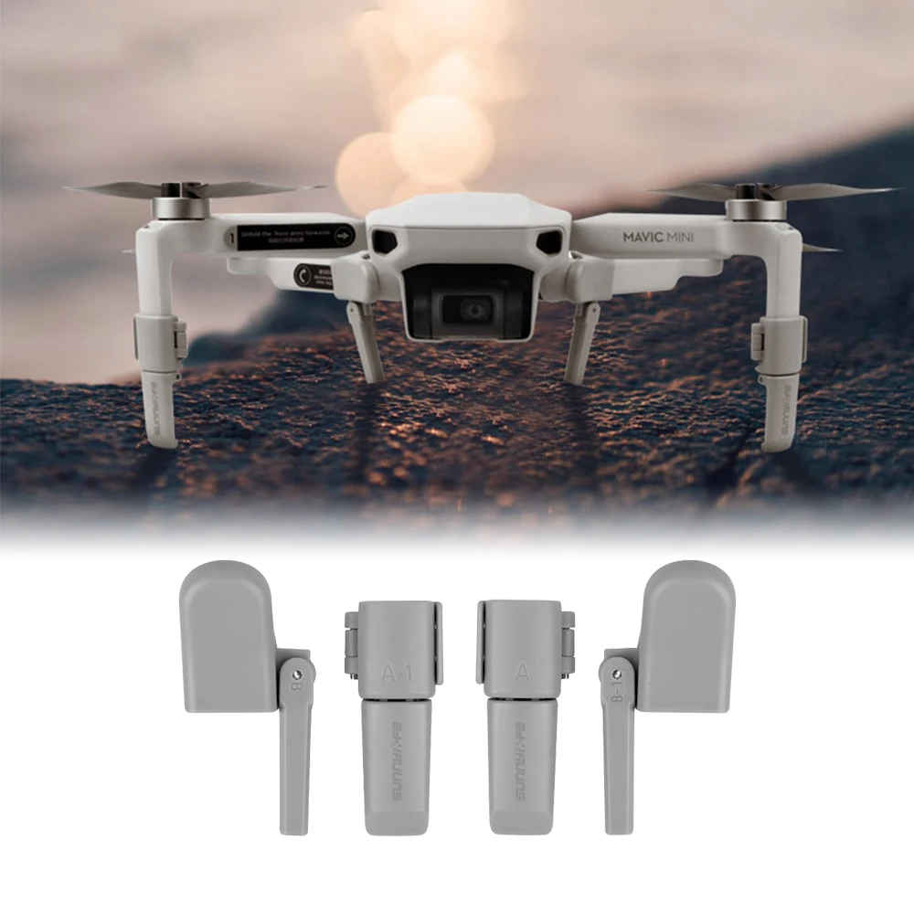 Super Sale ARF 4pcs Landing Gear Leg Extensions Heighten Feet Tripod Stand for DJI Mavic Mini/Mavic 2 Pro zoom Parts RC Drone Accessories 