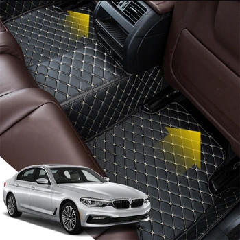 

Car Floor Mats Set Leather Cover Mat Styling Foot Protector Pad Automobile Accessories For BMW 5 Series G30 2017-2019 5Seats LHD