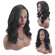Парики из синтетического волокна для волос на передней части, безклеевой натуральный парик из синтетического термостойкого волокна для черных женщин и девочек
