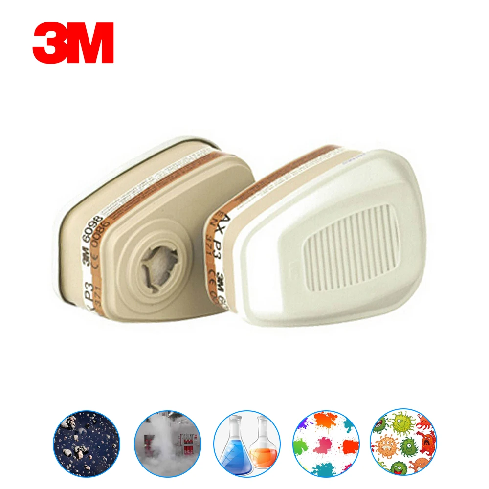 

3M 6098 Chemical Respirator Anti-Gas&Vapour&Particulate Filter Respiratory Protection Standard EN371:1992