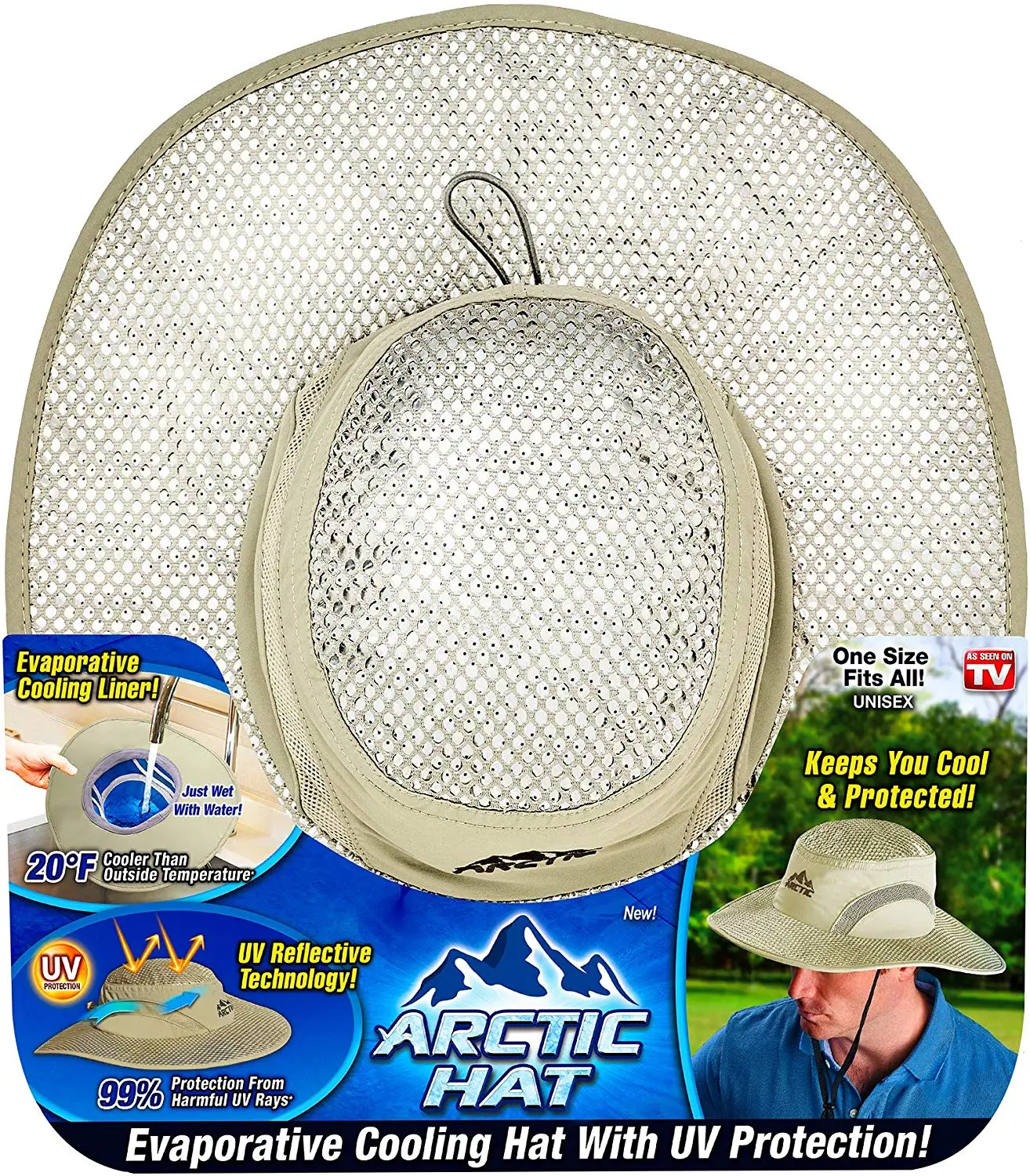 

Dropship New Hot Cooling Ice Cap Sunscreen Arctic Hydro Cooling Bucket Hat with UV Protection Keeps you Cool Protected