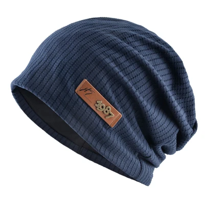 Blue TQMSMY хип хоп Beanies мужские модные однотонные шапки для женщин вязаные мягкие шапочки весенние повседневные дамская шляпа без полей TMB32 - Цвет: Blue
