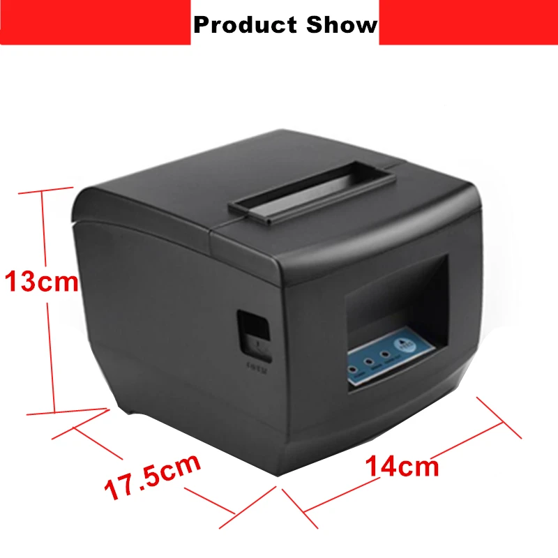Pos-принтер высокого качества 300 мм/сек. 80 мм штрих-код термочековый принтер кухонный Ресторан автоматический резак с USB/Lan портом