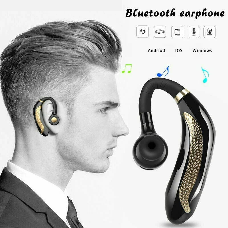 Single Ear Bluetooth Headset Left Right Ear Hook Earbuds Waterproof Sport Wireless Handsfree Bluetooth Earphone