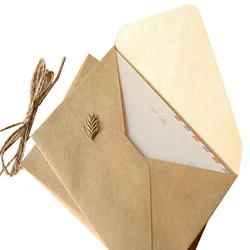 50 PCS/lot NEW Vintage BRICOLAGE Multifonction Kraft enveloppe de papier 16*11 cm enveloppes carte Cadeau pour la fête d'anniversaire de mariage 