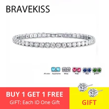 BRAVEKISS 5 цветов, модный роскошный хрустальный Теннисный браслет, циркониевые бусины, браслет, цепочка, браслеты для женщин, BUB0097