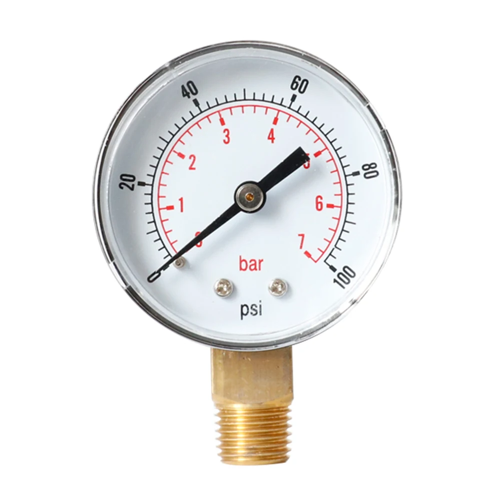 Гидравлический манометр воздуха портативный радиальный манометр 0-30psi 0-2bar циферблат пневматический TS-Y508-30psi Y50