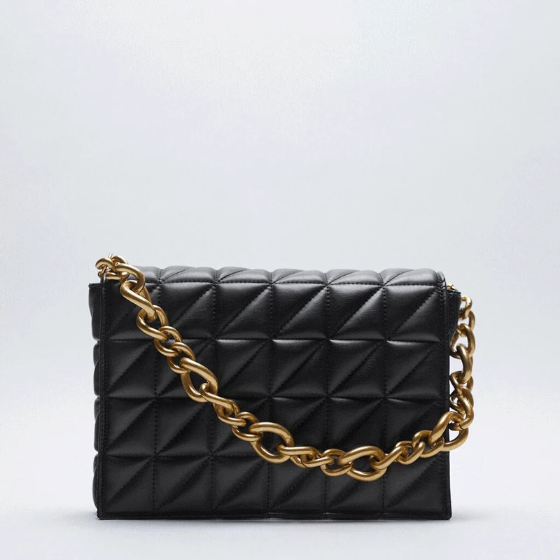 Fashion Thick Chain Thread Shoulder Bag Retro Casual Women Hand Bags Female Leather Solid Quilted Chain Handbag for Women no tag|Shoulder Bags| - AliExpress
