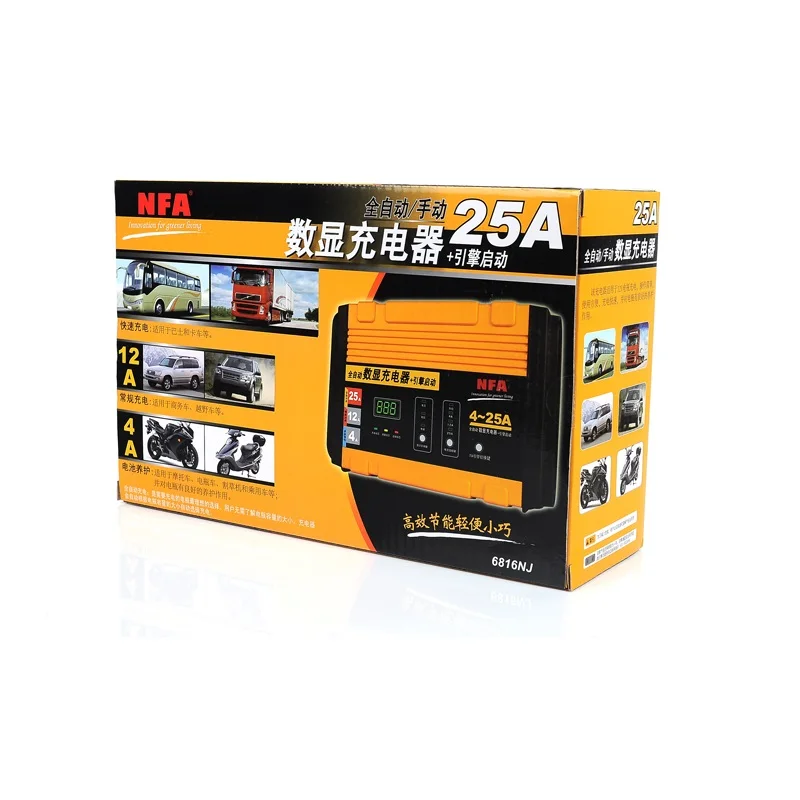 Зарядное устройство 12V Батарея Зарядное устройство Питание 6816NJ 25A 12V