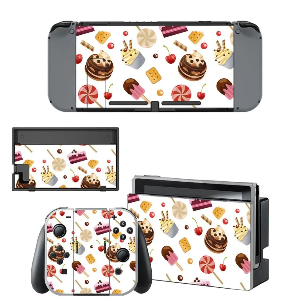 Прекрасная десертная защитная пленка, наклейка для Kind Switch NS консоли и контроллера, Виниловая наклейка