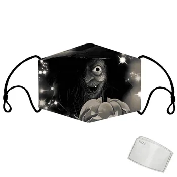 

Halloween Terror Printing Masks Unisex Mask Washable Face Mask Contains 2 filters mundschutzmaske Dustproof filtros mascarillas